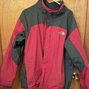The North Face Red/Orange and Dark Gray Outdoor Jacket